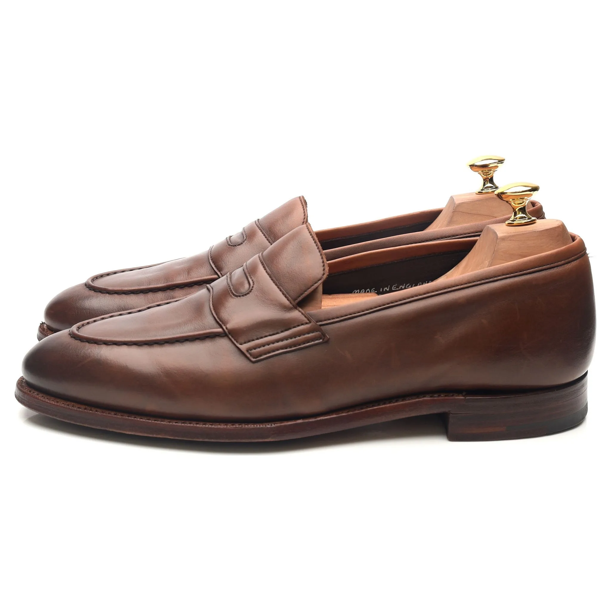 'Aldgate' Brown Leather Loafers UK 10 E