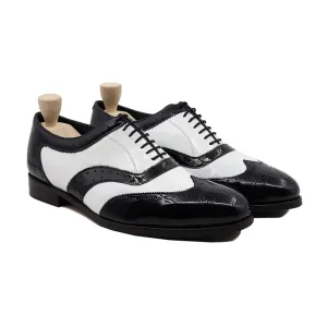 ALPHA - BLACK AND WHITE PATENT OXFORD