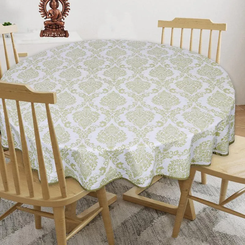 Ardila Ethnic Round Table Cover - Green