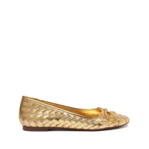 Arissa Woven Leather Flat