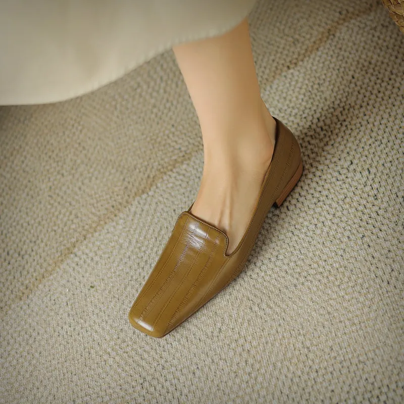 Belle Square Toe Loafers