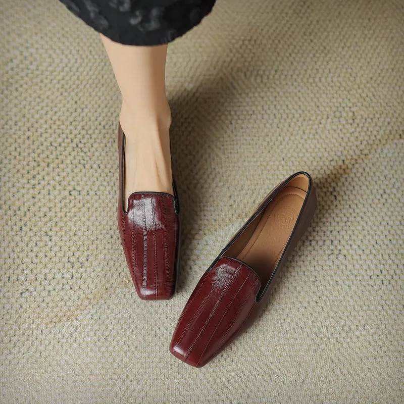 Belle Square Toe Loafers