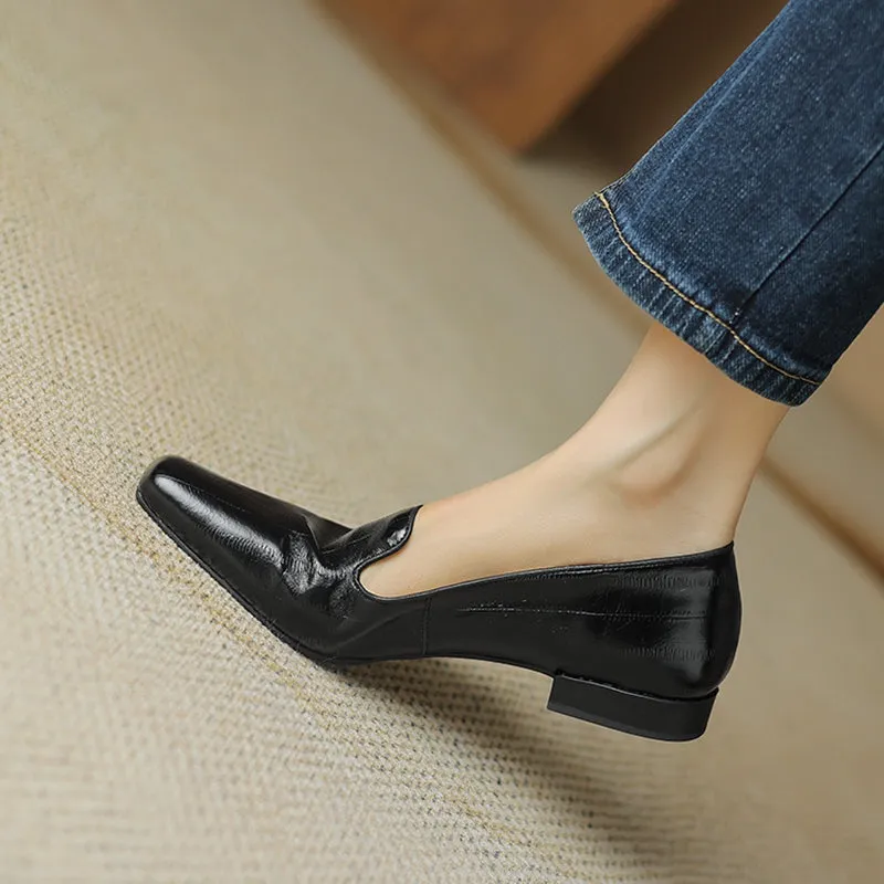 Belle Square Toe Loafers