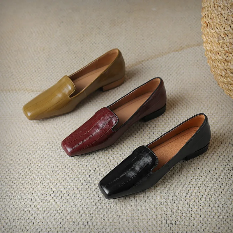 Belle Square Toe Loafers