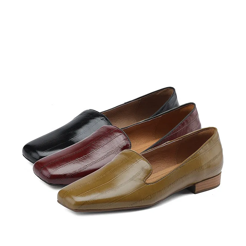 Belle Square Toe Loafers