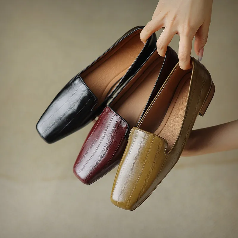 Belle Square Toe Loafers