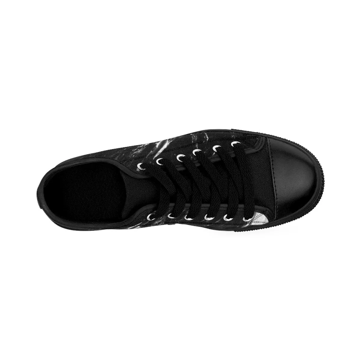 Black Marble Print Men's Sneakers, Modern Low Top Fashion Tennis Best Running Shoes