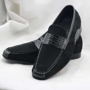 Black Suede Leather Loafers – Handmade Men’s Slip-On Shoes in Premium Quality Bespoke Moccasin Shoes Tailored to Your Tastes, Handmade Bespoke Custom Made, Leather Loafers Shoes, Slip On Shoes Slippers Shoes