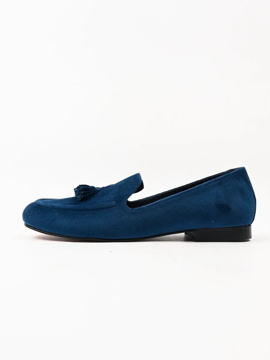 Blue Velvet Casual Loafers For Men's