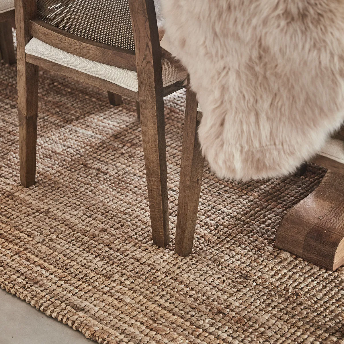 Boucle Jute Rugs (Natural)