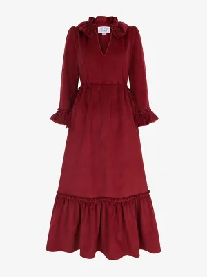 Burgunday cord Amelia dress