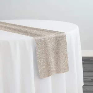 Capri Slub Linen Table Runner in Taupe