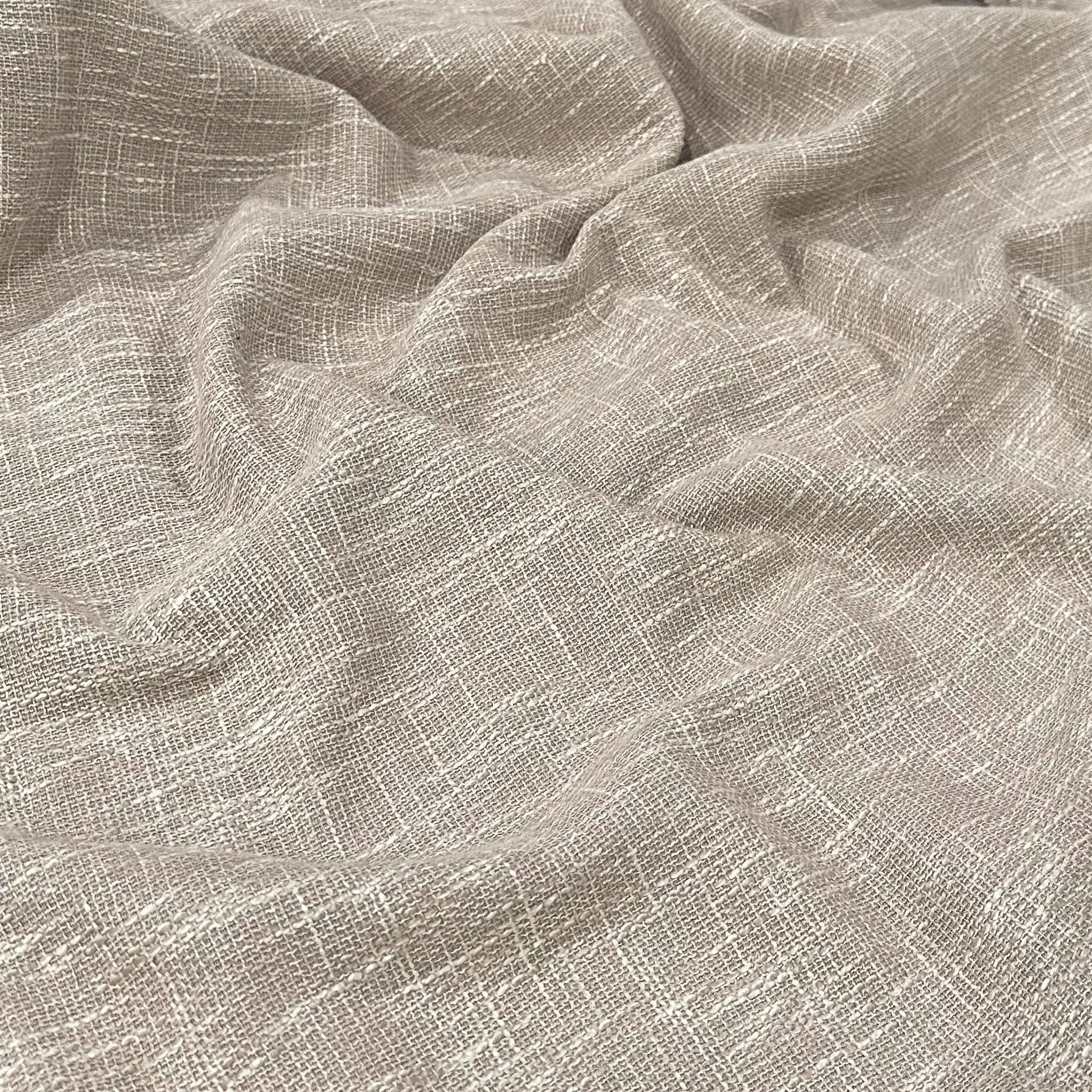 Capri Slub Linen Table Runner in Taupe