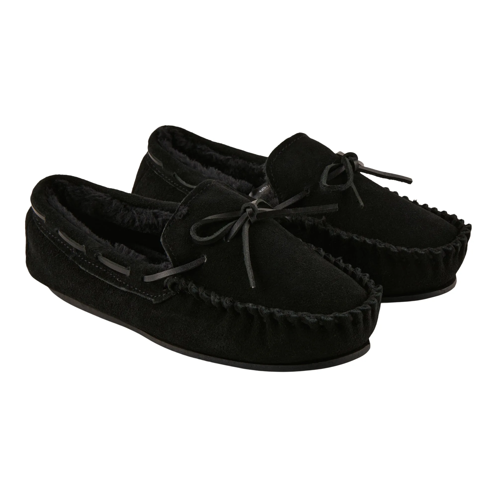 Carisma Women's Suede Moccasins, Black