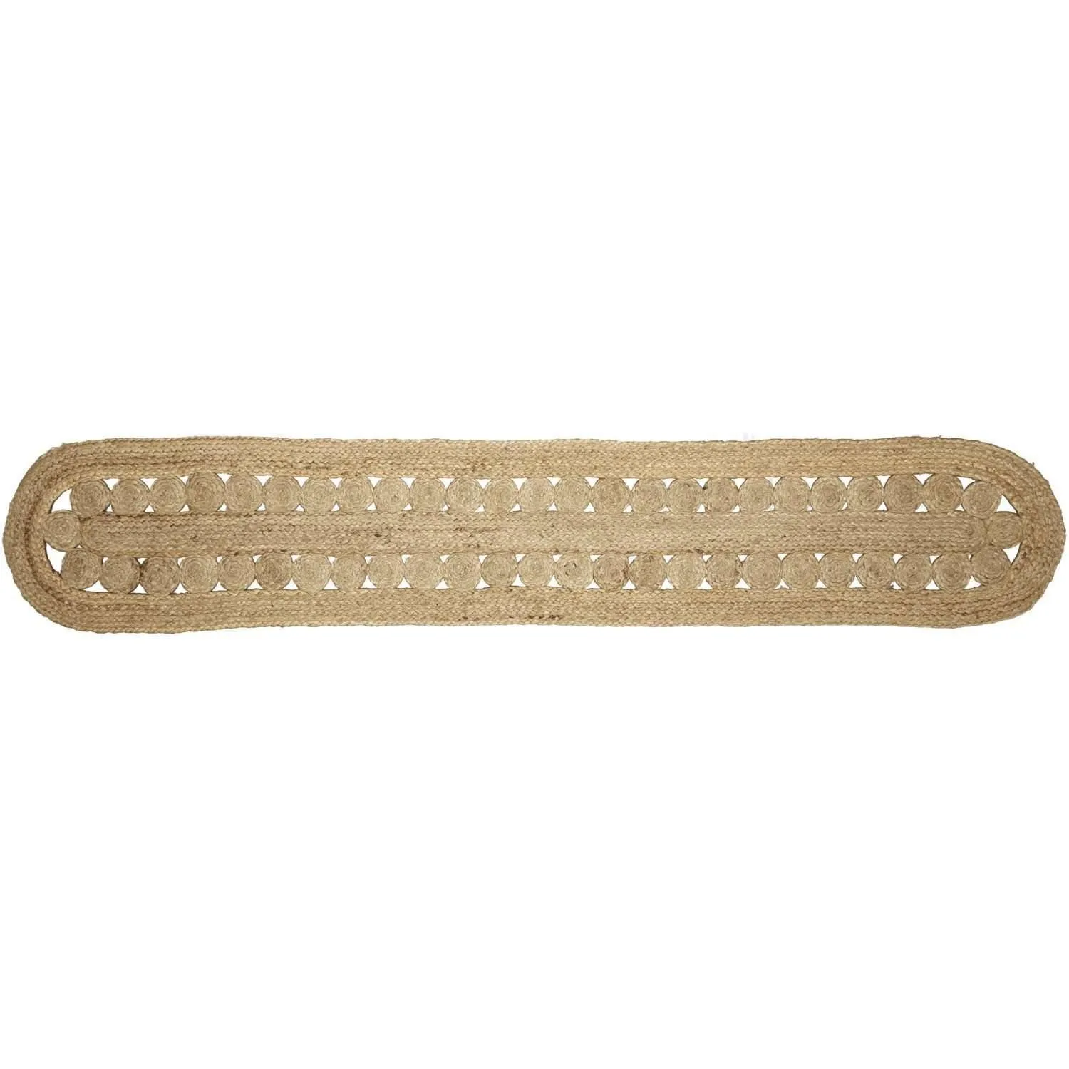 Celeste Jute Runner Oval 13x72 VHC Brands