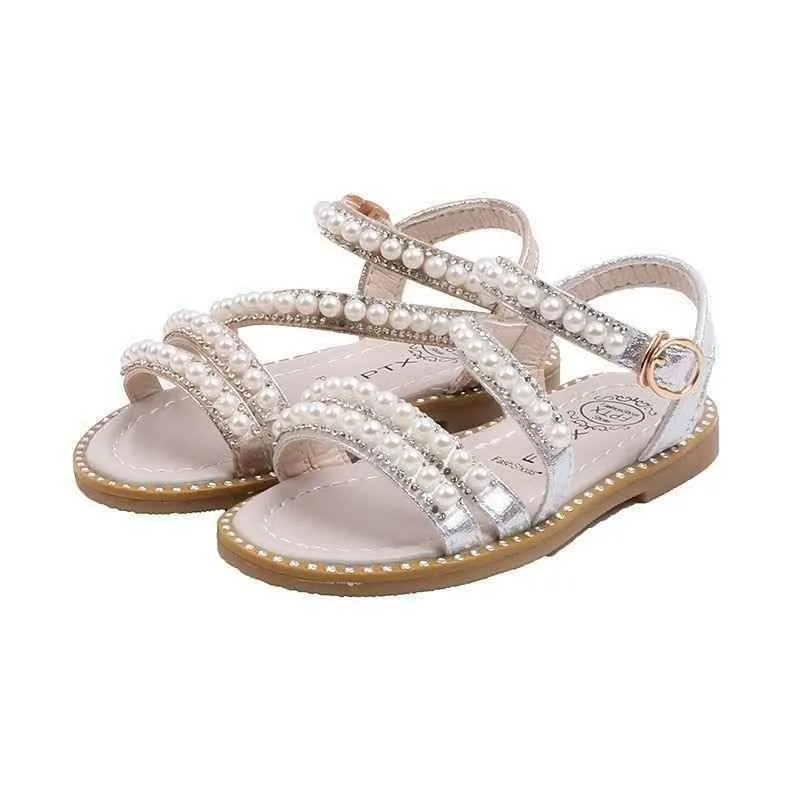 Children's Girls Toddlers Casual Shoes Pearls Princess Sandal UOS310