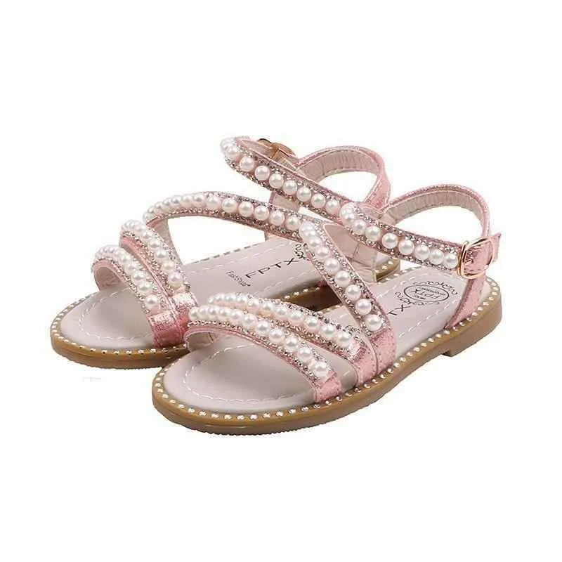 Children's Girls Toddlers Casual Shoes Pearls Princess Sandal UOS310