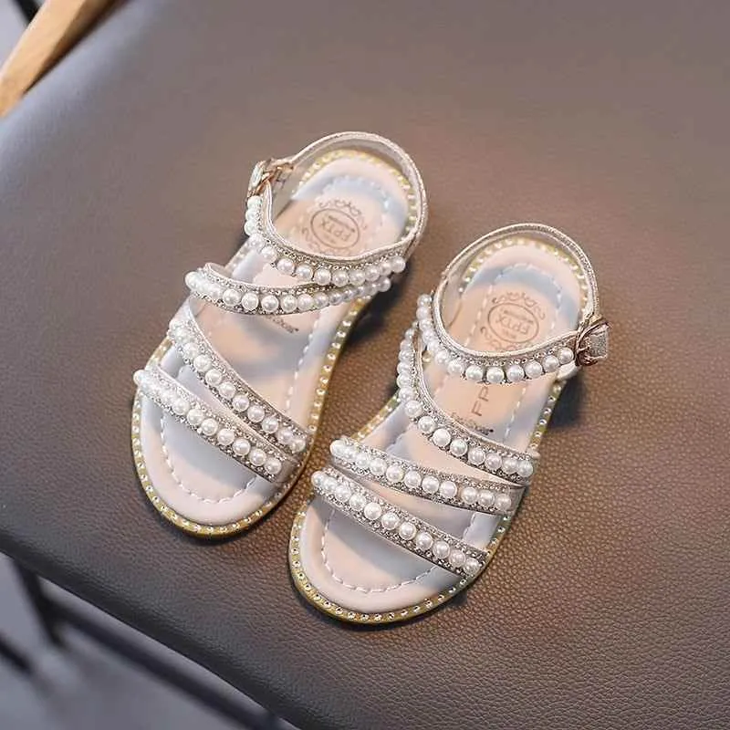 Children's Girls Toddlers Casual Shoes Pearls Princess Sandal UOS310