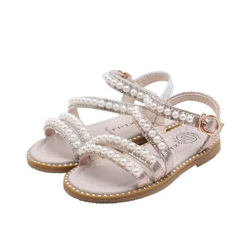 Children's Girls Toddlers Casual Shoes Pearls Princess Sandal UOS310