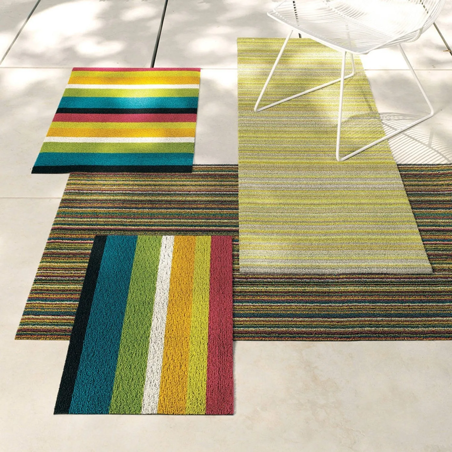 chilewich | runner mat 61x183cm (24x72") | skinny stripe citron