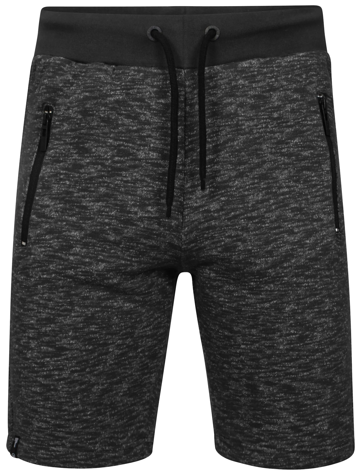 Clavell Spacedye Sweat Shorts in Black Slub Fleck - Dissident