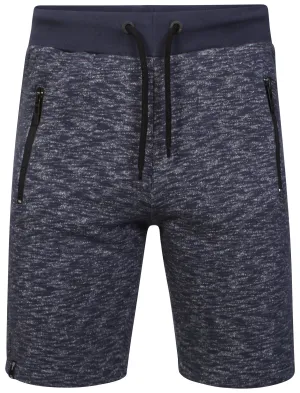 Clavell Spacedye Sweat Shorts in Navy Slub Fleck - Dissident