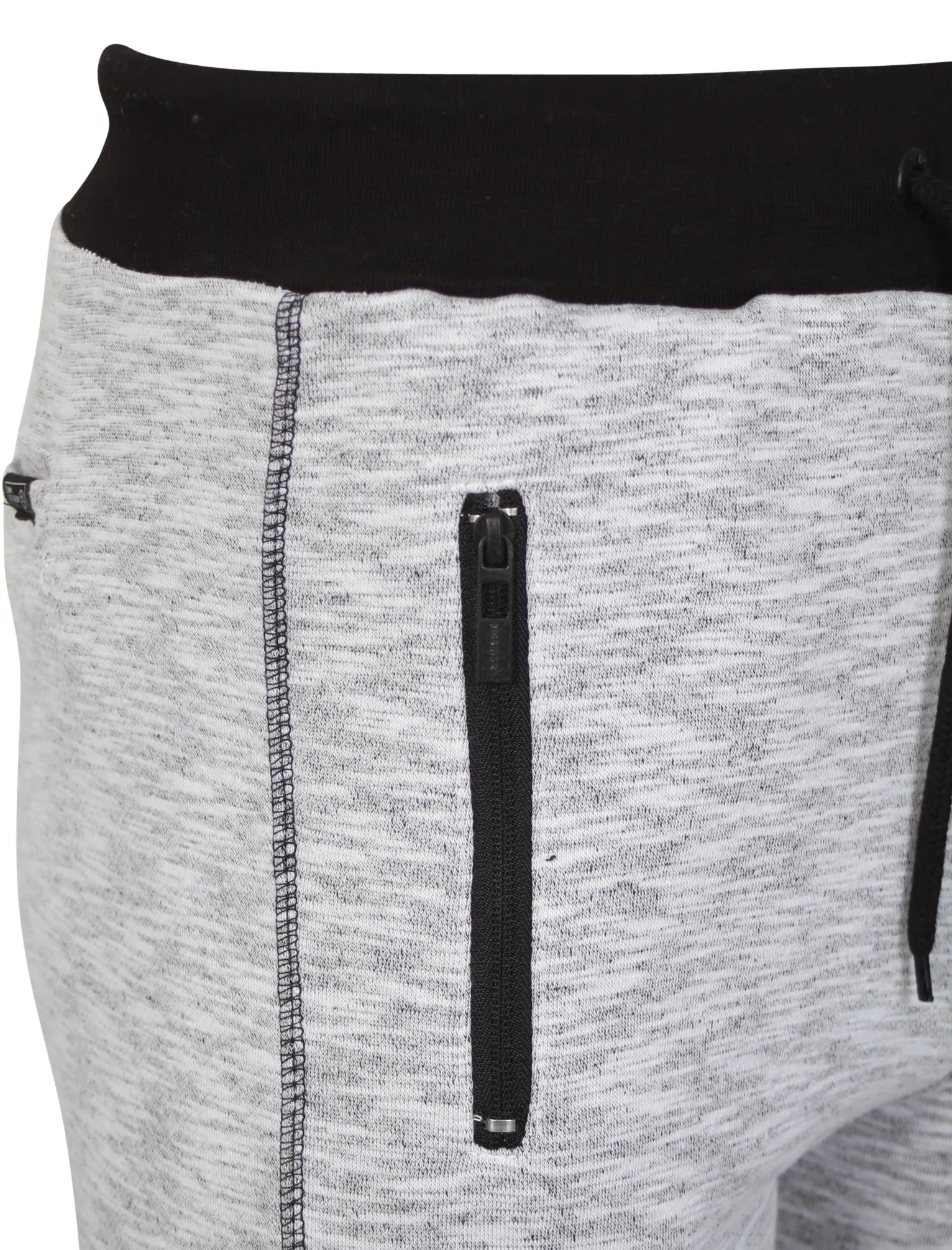 Clavell Spacedye Sweat Shorts in White Slub Fleck - Dissident