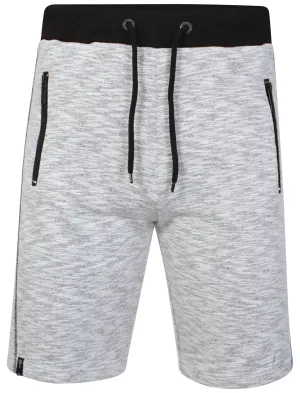 Clavell Spacedye Sweat Shorts in White Slub Fleck - Dissident