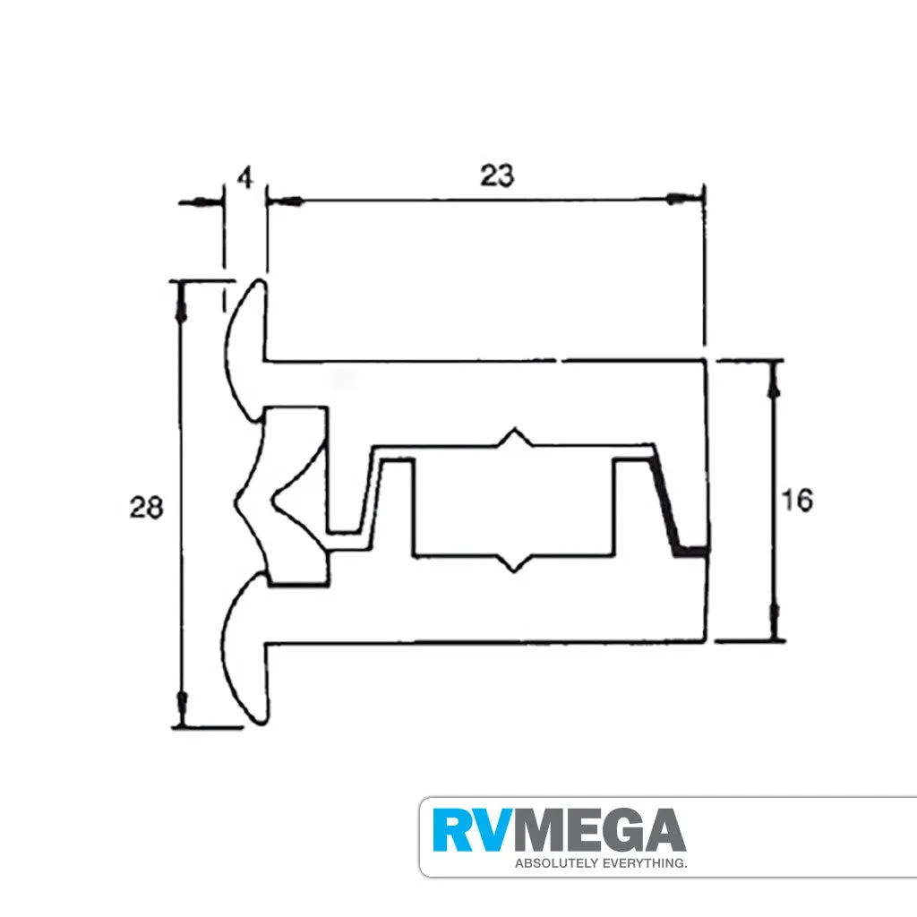 Continuous Nylon Hinge 3 Metre length