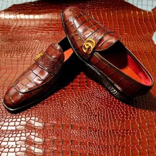 Custom Made Shoes Crocodile Print Leather Mens Shoes