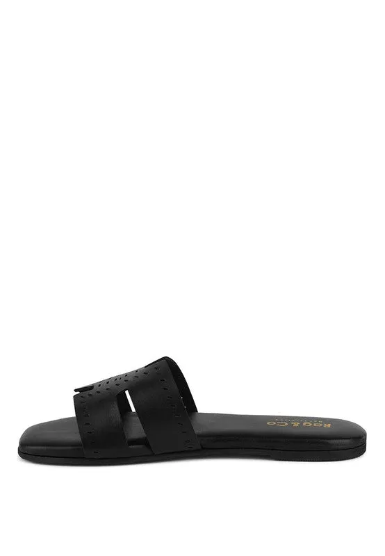 Cut Out Slip On Sandals