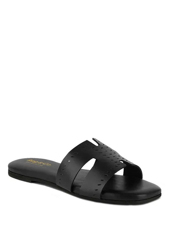 Cut Out Slip On Sandals