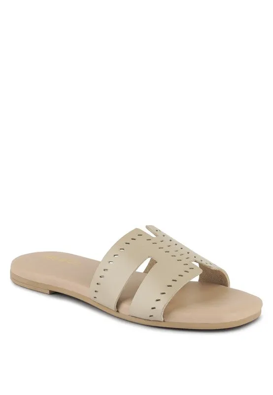 Cut Out Slip On Sandals