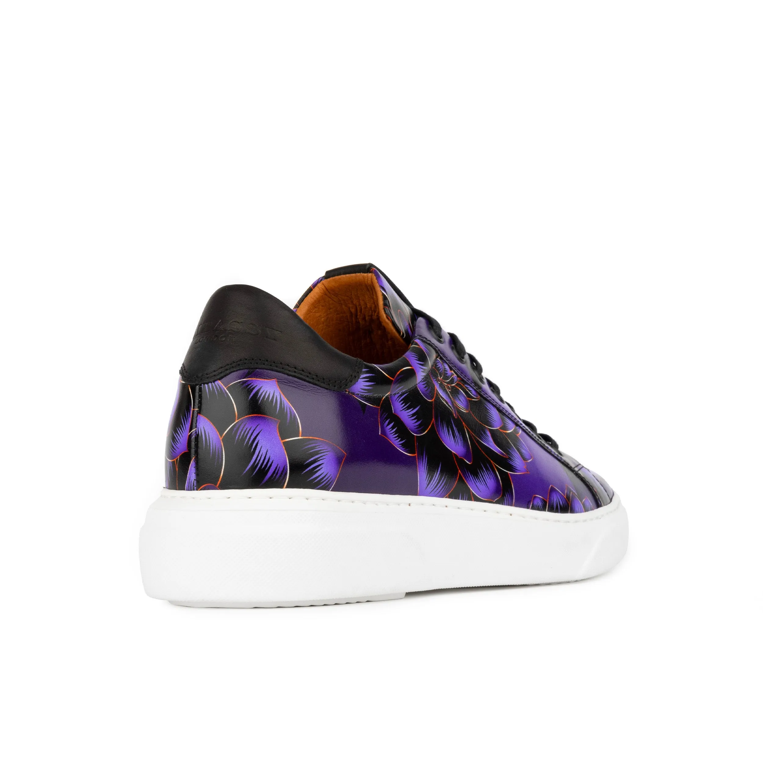 Exstatic - Low Purple - Men's low top white sole Italian leather trainer