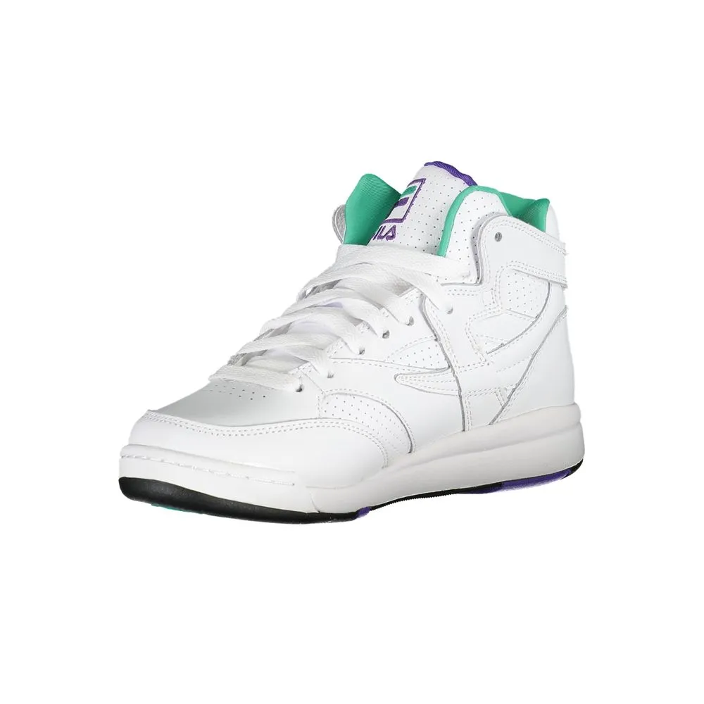 Fila Chic White Laced Sports Sneakers with Contrast Accents