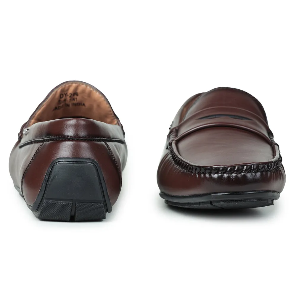 Fortune (Brown) Penny Loafer Shoes For Men Fdy-206 By Liberty