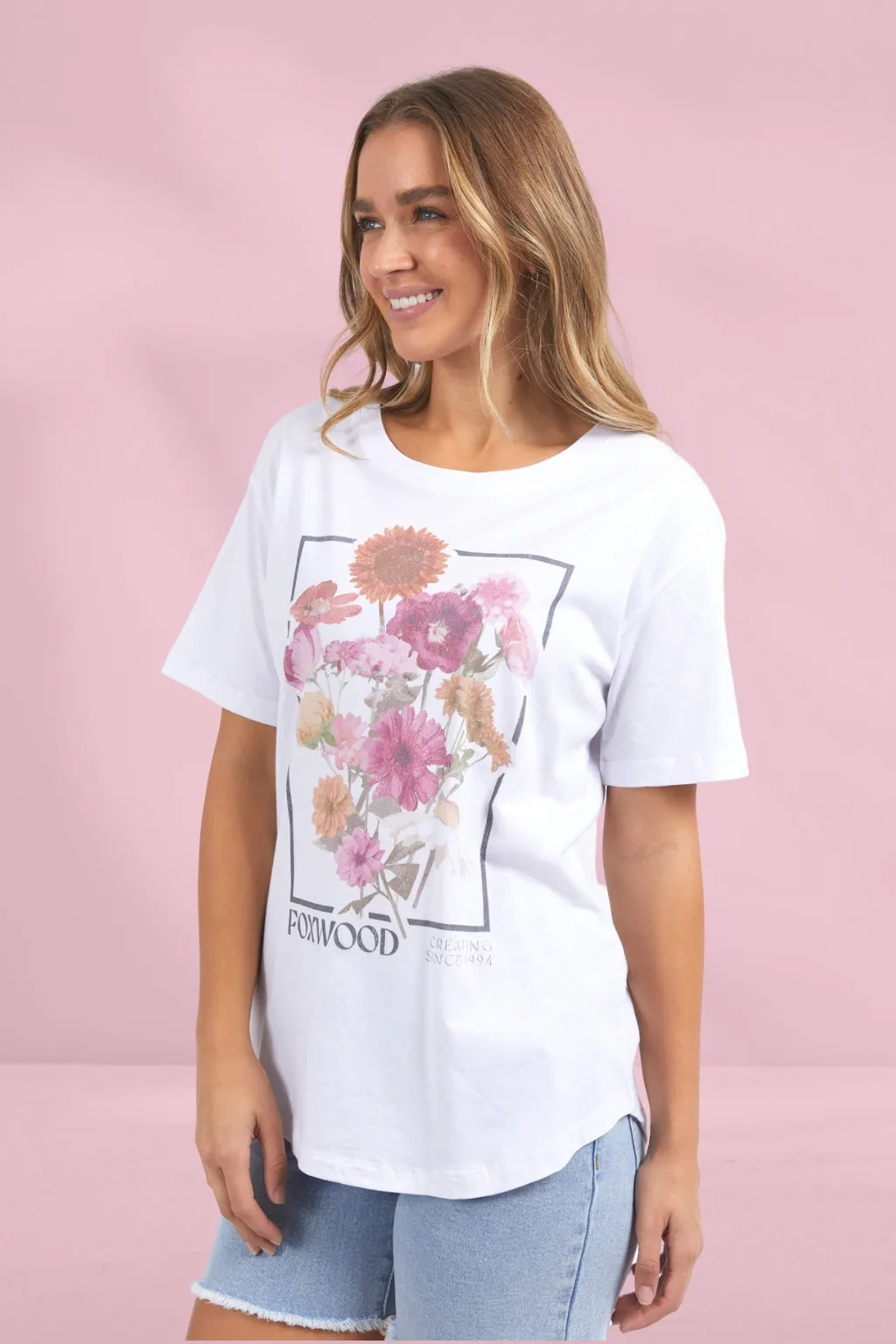 Foxwood In Bloom Tee White