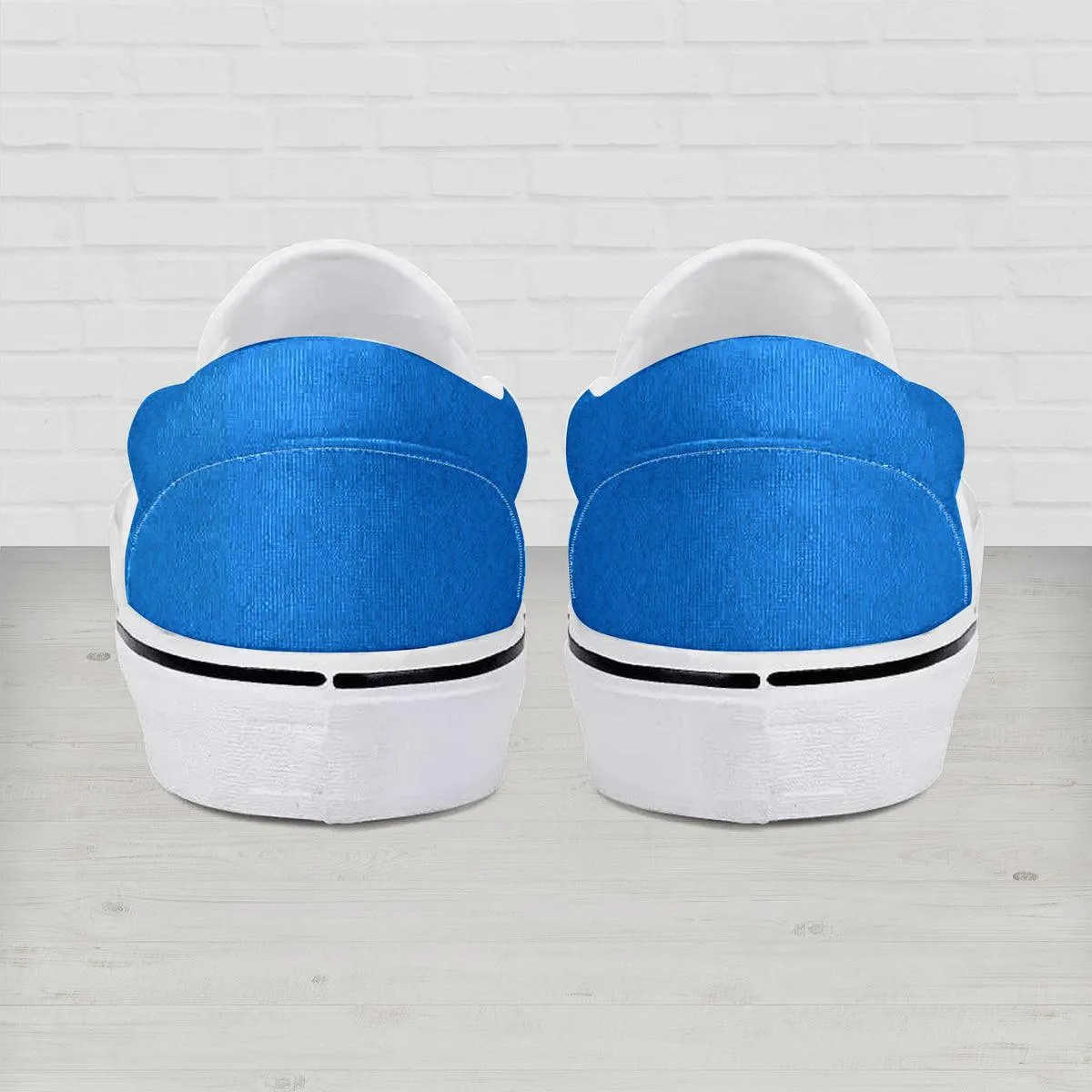 Gearhomie Elvis Slip On Shoes Blue Suede