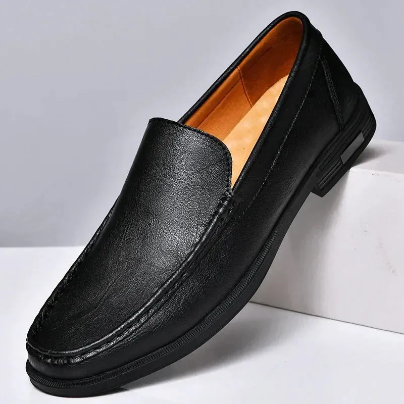 Giovanni's GlideSleek Leather Loafers