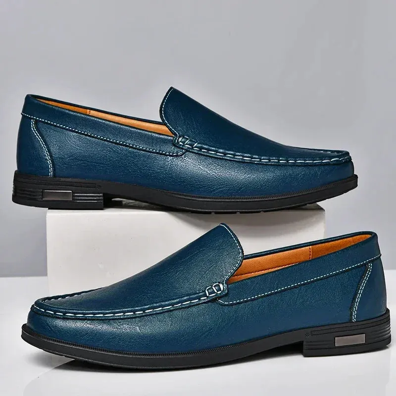 Giovanni's GlideSleek Leather Loafers