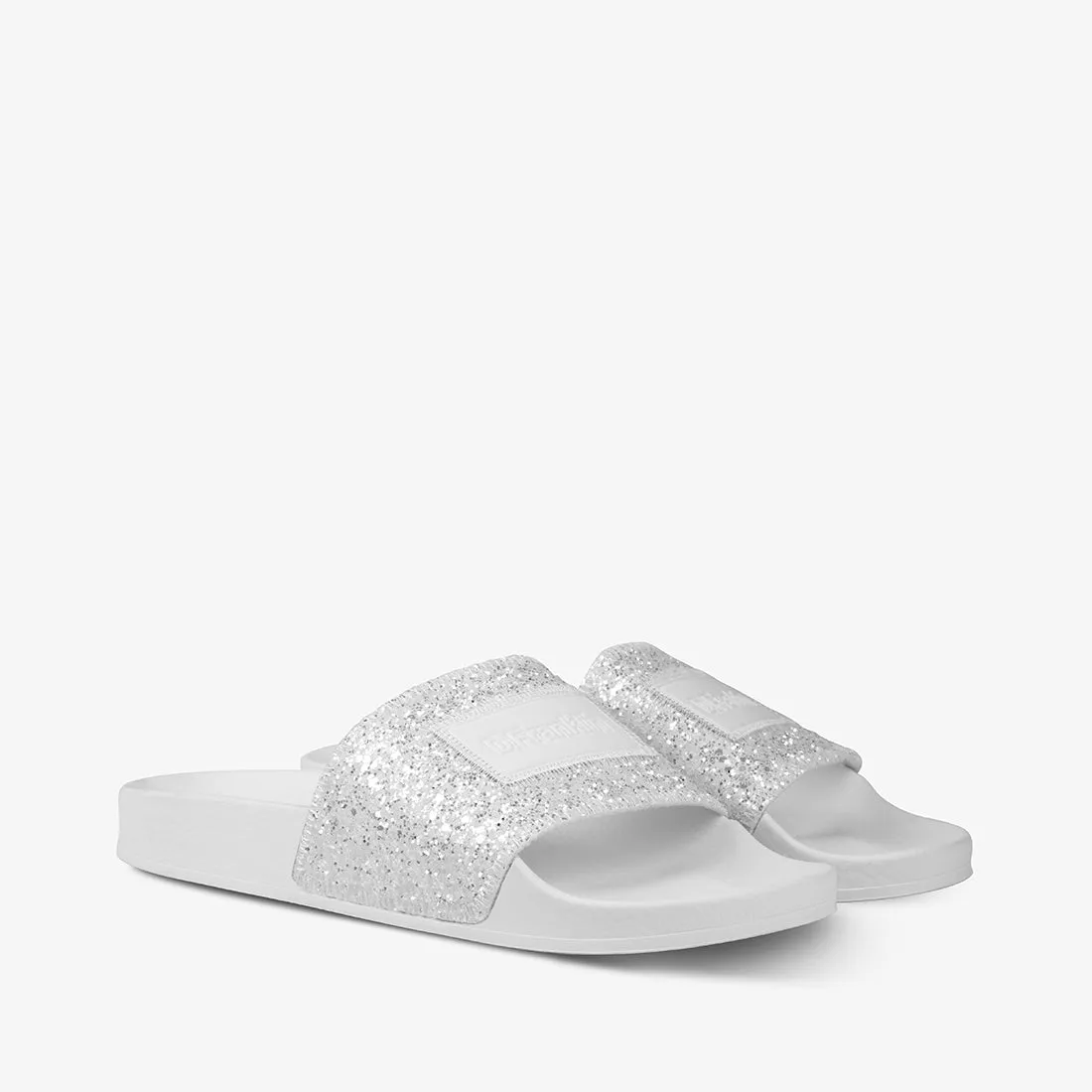 Glitter Label Slide White