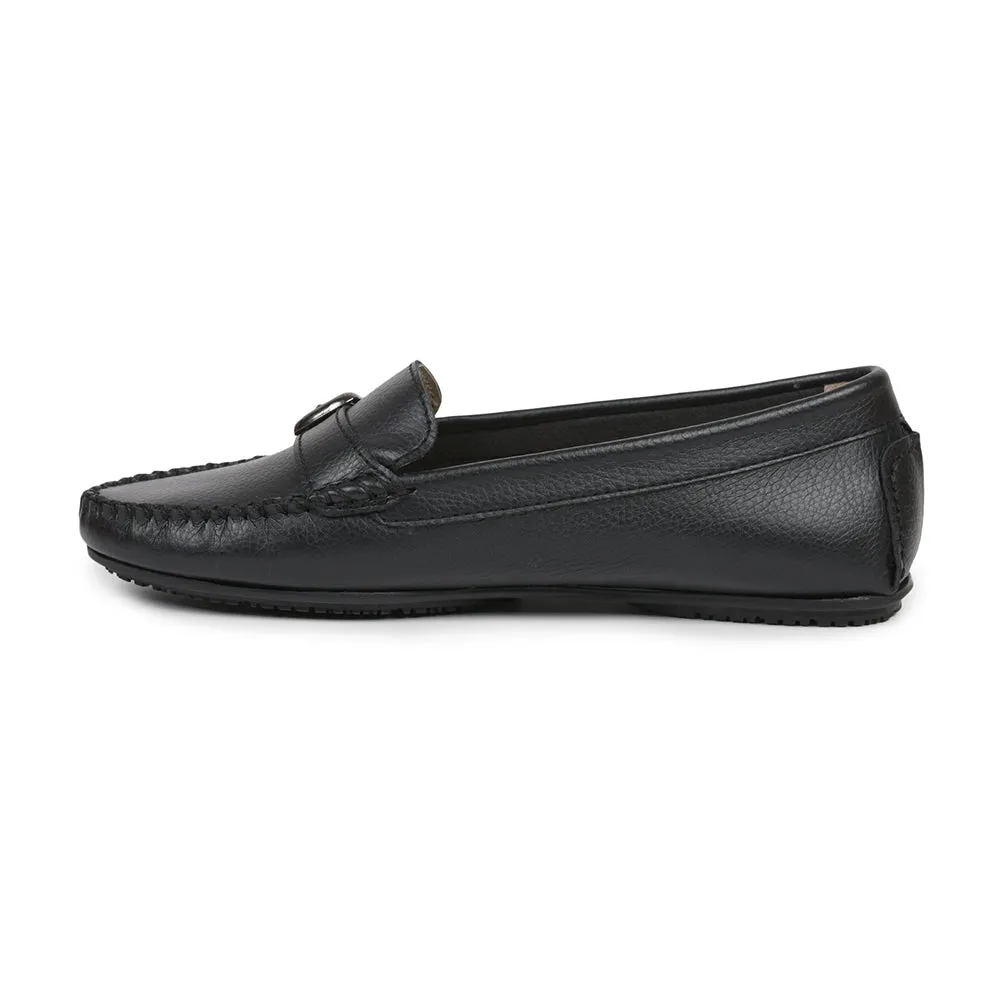 Healers Black Casual Loafers For Women GI-SML-01 By Liberty