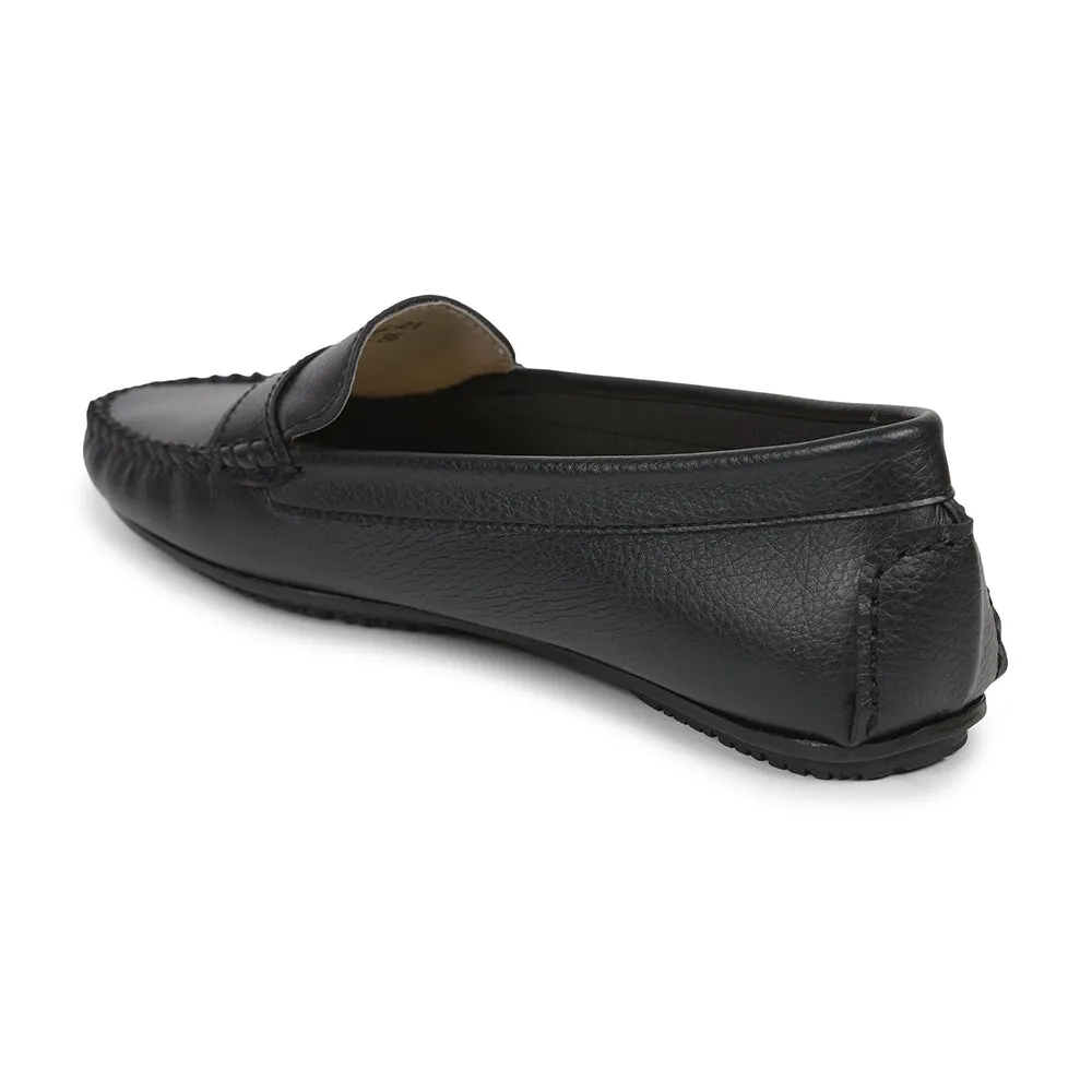 Healers Black Casual Loafers For Women GI-SML-01 By Liberty