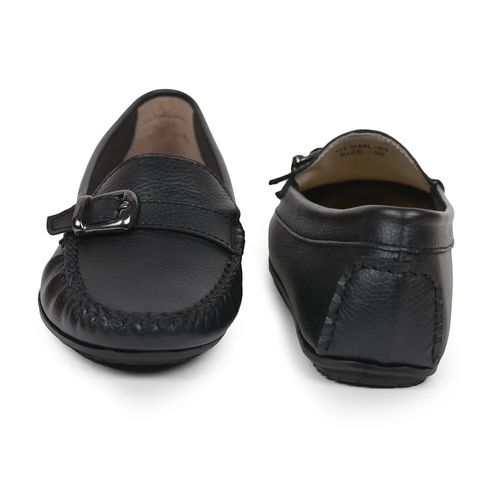 Healers Black Casual Loafers For Women GI-SML-01 By Liberty