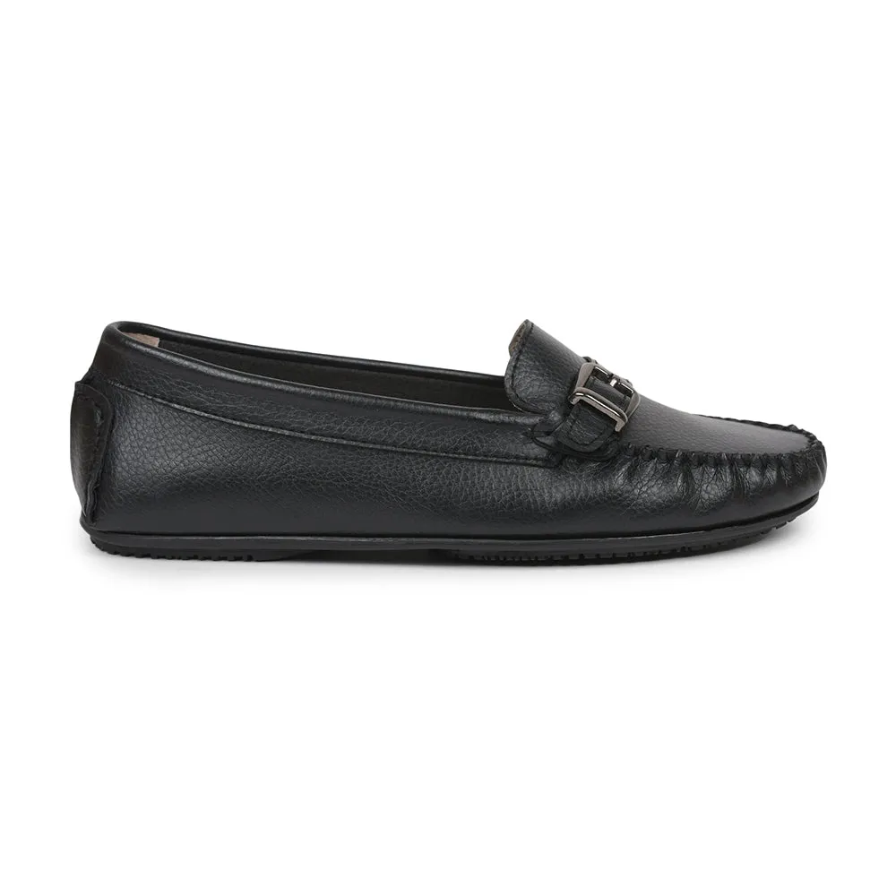 Healers Black Casual Loafers For Women GI-SML-01 By Liberty