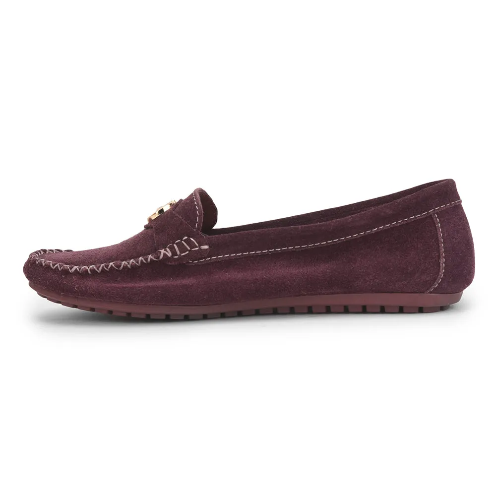 Healers Casual Maroon Loafers For Women GI-SML-52 By Liberty