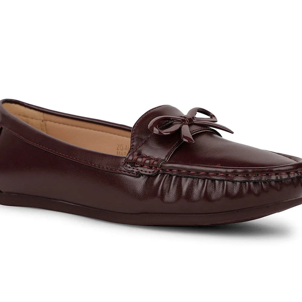 Healers Casual Maroon Loafers For Women ZQ-AL-BL01 By Liberty