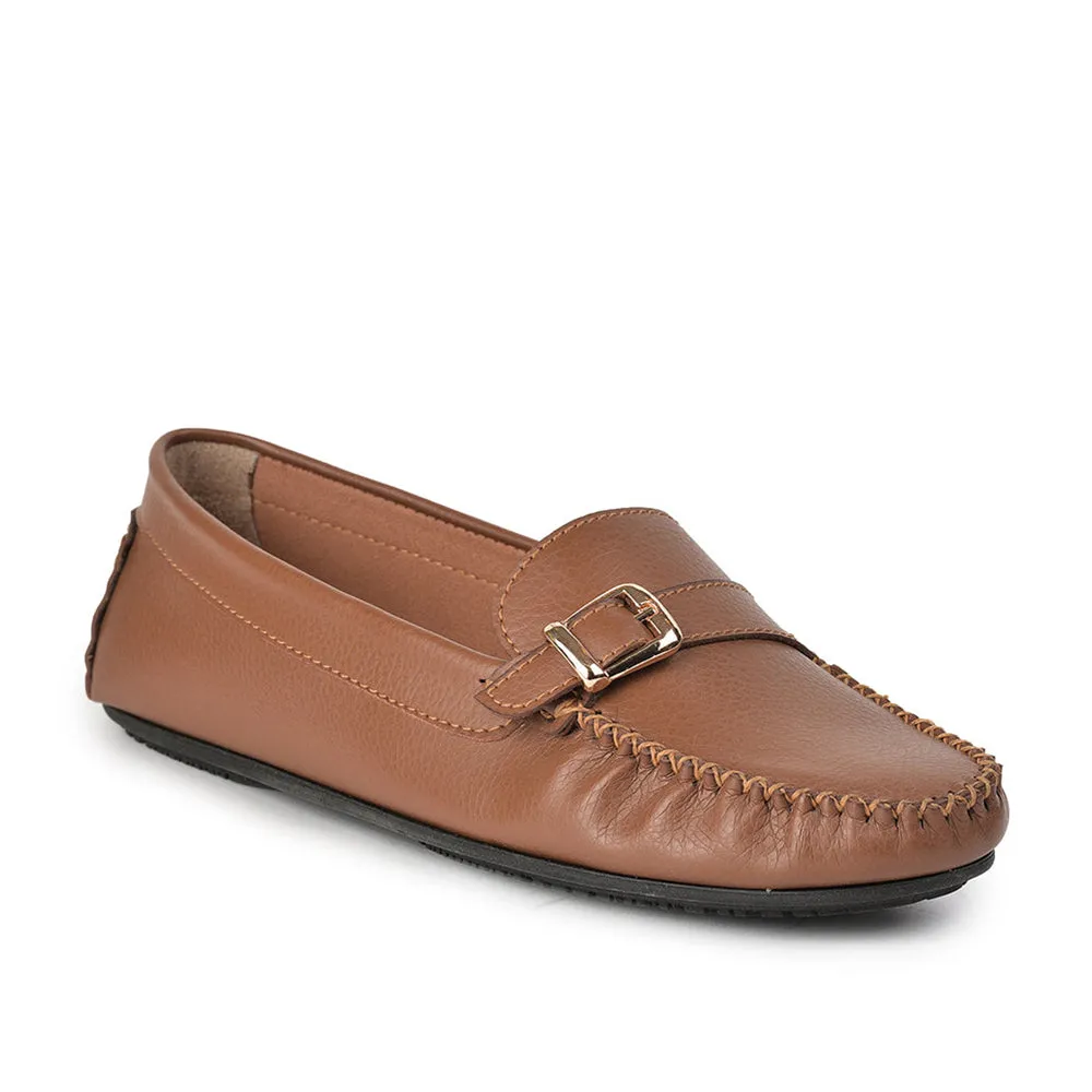 Healers Tan Casual Loafers For Women GI-SML-01 By Liberty