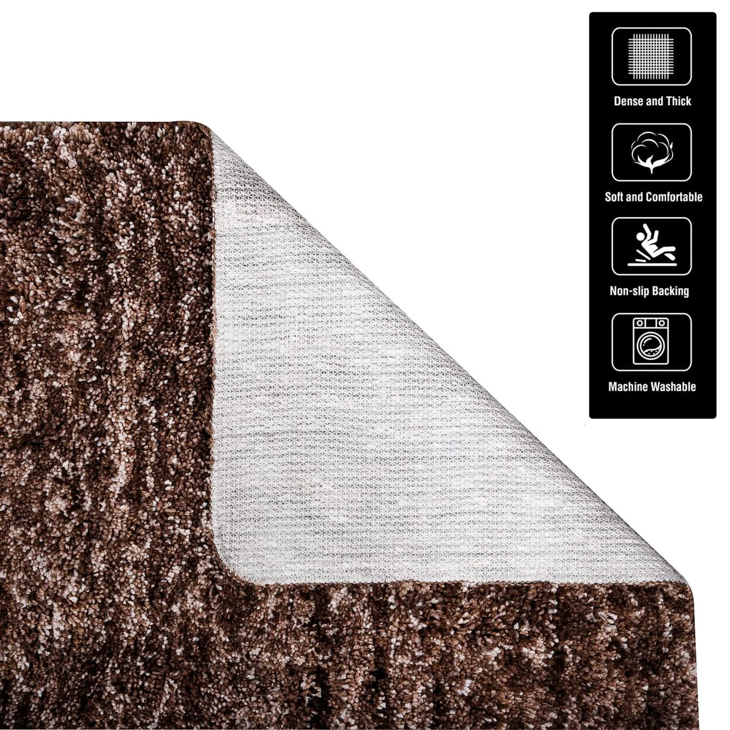 Heart Home Runner | Bedside Runner for Bedroom | Lexus Home Decor Runner & Door Mat Combo | Anti-Skid Runner & Door Mat | Runner & Door Mat Set | Set of 2 | Brown