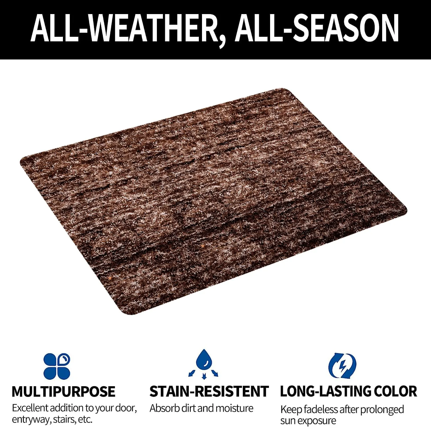 Heart Home Runner | Bedside Runner for Bedroom | Lexus Home Decor Runner & Door Mat Combo | Anti-Skid Runner & Door Mat | Runner & Door Mat Set | Set of 2 | Brown